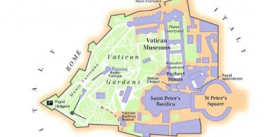 Peta dari museum Vatikan dan kapel sistine